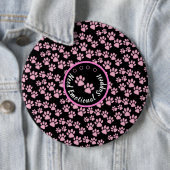 Pfotenprint personalisierte Haustiere Liebhaber Button (Beispiel)