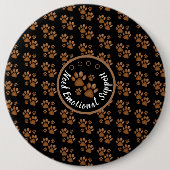 Pfotenprint personalisierte Liebhaber von Haustier Button (Vorderseite)