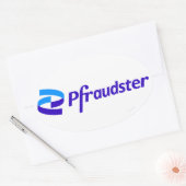 Pfraudster - Parody-Sticker für das Pfizer-Logo Ovaler Aufkleber (Umschlag)