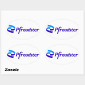 Pfraudster - Parody-Sticker für das Pfizer-Logo Ovaler Aufkleber (Blatt)