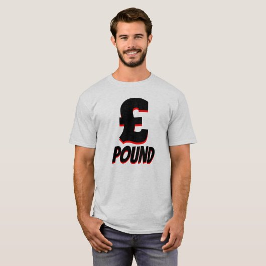Pfund Sterling, Grau T-Shirt (Vorne ganz)
