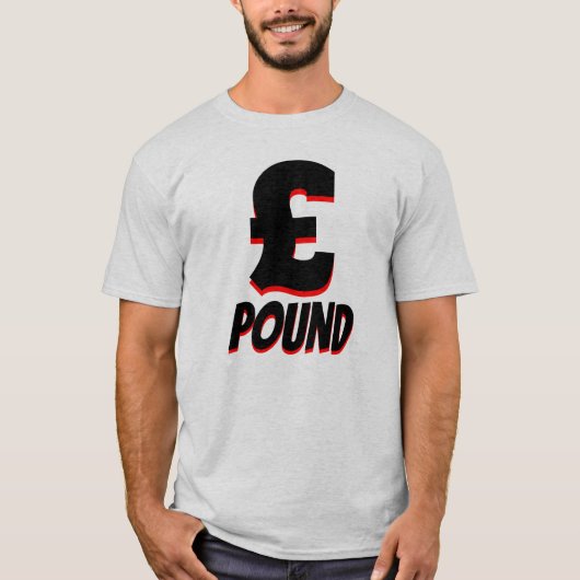 Pfund Sterling, Grau T-Shirt (Vorderseite)