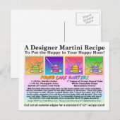 Pfund Sterling Martini Rezept Karte Postkarte (Vorne/Hinten)