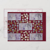 Pfund und postkarte (Vorne/Hinten)