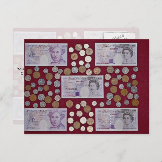 Pfund und postkarte (Vorne/Hinten)