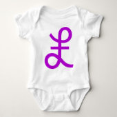 Pfund-Zeichen Baby Strampler (Vorderseite)