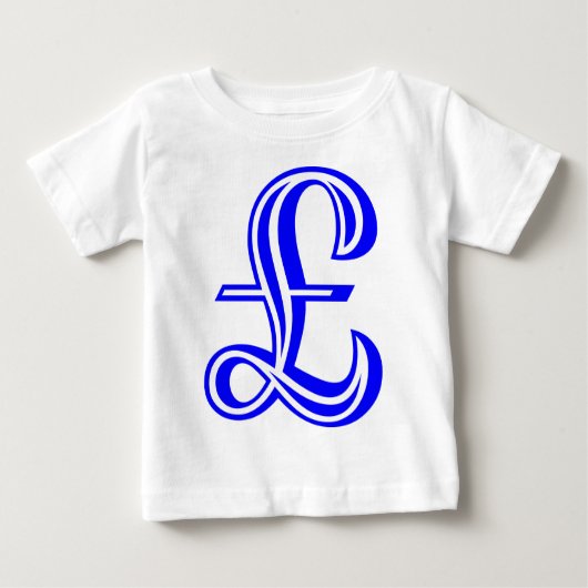 Pfund-Zeichen - Blau Baby T-shirt (Vorderseite)