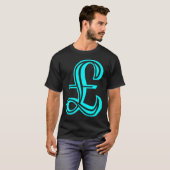 Pfund-Zeichen - Cyan T-Shirt (Vorne ganz)