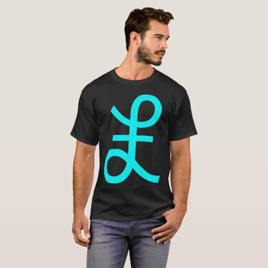 Pfund-Zeichen - Cyan T-Shirt (Vorne ganz)