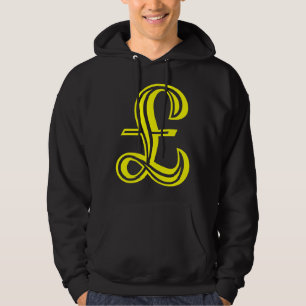 Pfund-Zeichen - Gelb Hoodie