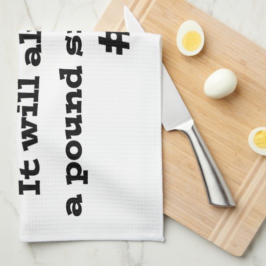 Pfund-Zeichen Küchentuch (Viertel Falte)