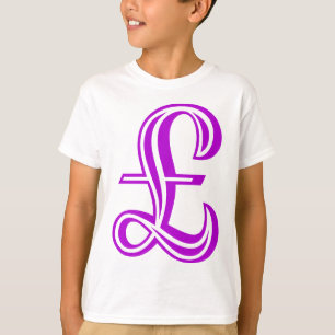 Pfund-Zeichen - Lila T-Shirt