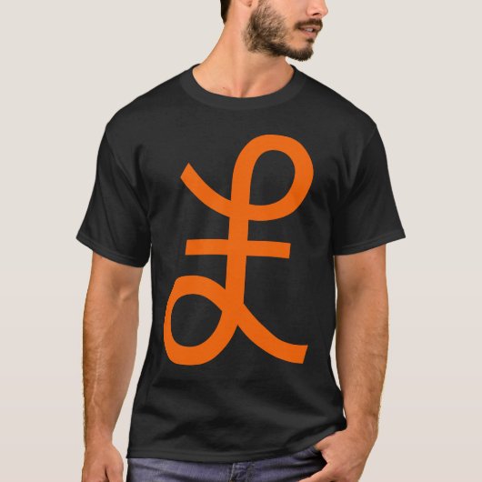 Pfund-Zeichen - Orange T-Shirt (Vorderseite)