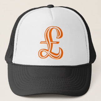 Pfund-Zeichen - Orange Truckerkappe