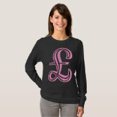 Pfund-Zeichen - Rosa T-Shirt (Vorne ganz)
