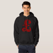 Pfund-Zeichen - Rot Hoodie (Vorne ganz)