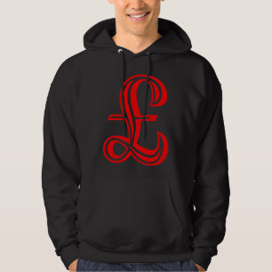 Pfund-Zeichen - Rot Hoodie