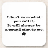 Pfund-Zeichen Untersetzer (Vorderseite)