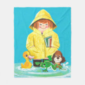 Pfützen des Spaßes Fleecedecke (Vorderseite)