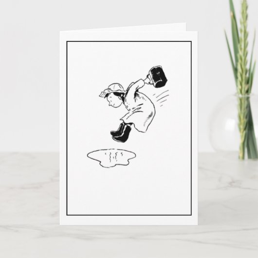 Pfützen-Pullover Karte (Vorderseite)