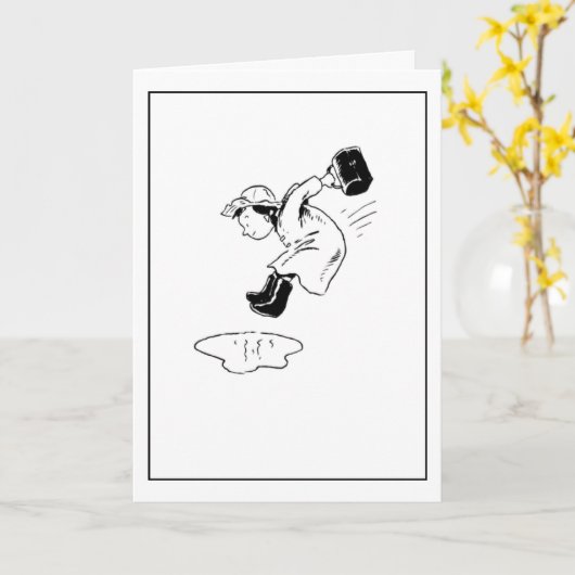 Pfützen-Pullover Karte (Gelbe Blume)