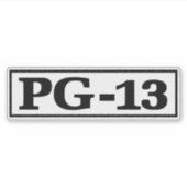 PG-13 AUFKLEBER (Vorderseite)