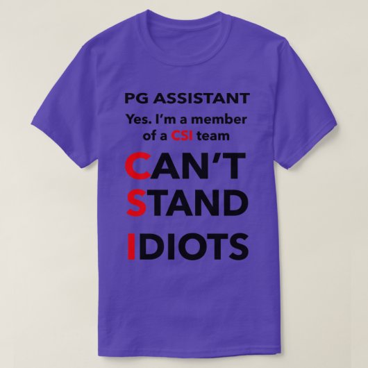 PG ASSISTANT 3 T-Shirt (Design vorne)