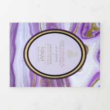 Pg NIKAH WALIMA Lila Gold Marbella Agate Glitzer