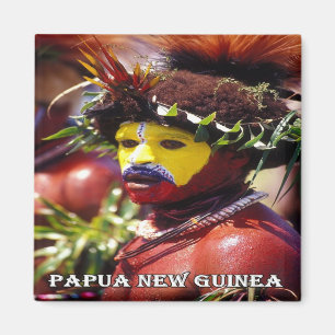 PG - Papua - Neue Guinea - Huli Wigman Magnet