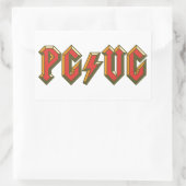 PG/V RECHTECKIGER AUFKLEBER (Tasche)