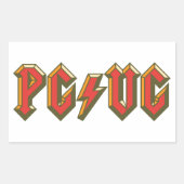 PG/V RECHTECKIGER AUFKLEBER (Vorderseite)