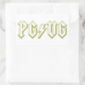 PG/VG Grün Rechteckiger Aufkleber (Tasche)