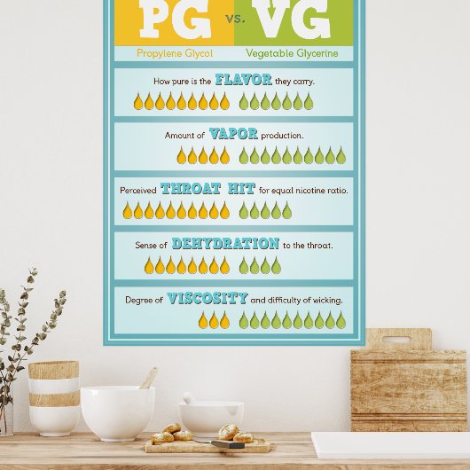 PG vs. VG Infografik Poster (Küche)