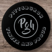 Pgh Yinzer Collectious Vintag Garment Stee Metal Button