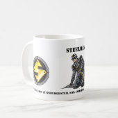 PghSteelMan-600dpi-Ink-1, crop-logo-1, Logo-2-s… Kaffeetasse (Vorderseite Links)