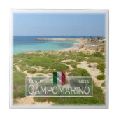PGL007 CAMPOMARINO DI MARUGGIO, Apulien Fliese (Vorderseite)