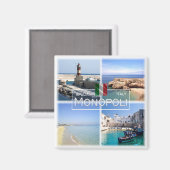 PGL020 MONOPOLI - Apulien - Italien - Kühlschrank Magnet (Vorderseite/Rückseite)