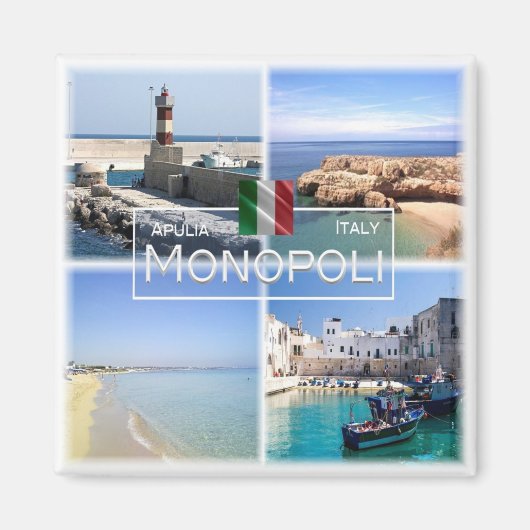 PGL020 MONOPOLI - Apulien - Italien - Kühlschrank Magnet (Vorne)