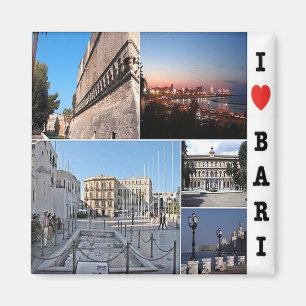 PGL039 BARI I Liebe, Apulien, Italien, Kühlschrank Magnet