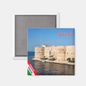 PGL041 TARANTO, Castle Aragonese Apulien, Kühlschr Magnet (Vorderseite/Rückseite)