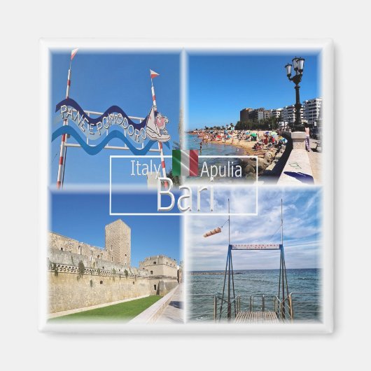 PGL044 BARI, Strandabschnitt e Pomodoro, Kühlschra Magnet (Vorne)