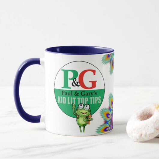 PGTips Tee Tasse. Paul & Gary's Kid Lit Tipps. Tasse (Mit Donut)