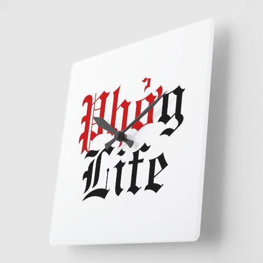 Phở Quadratische Wanduhr (Winkel)