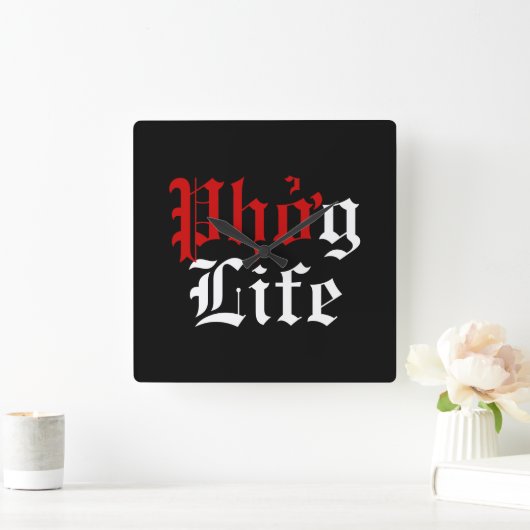 Phở Quadratische Wanduhr (Zuhause)