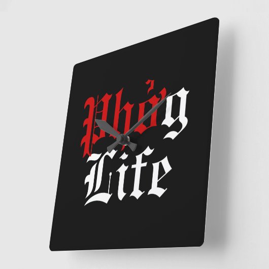 Phở Quadratische Wanduhr (Winkel)