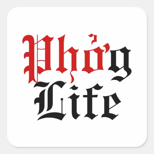 Phở Quadratischer Aufkleber (Vorderseite)