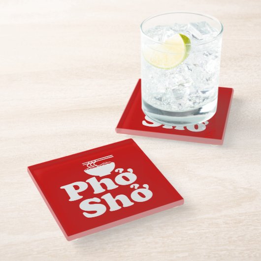 Phở Shở Glasuntersetzer (Schrägansicht)