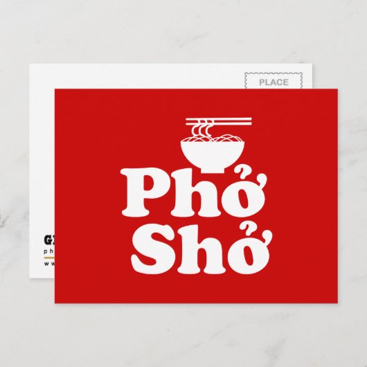 Phở Shở Postkarte (Vorne/Hinten)