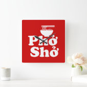 Phở Shở Quadratische Wanduhr (Zuhause)