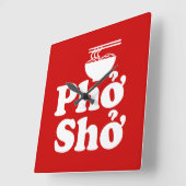 Phở Shở Quadratische Wanduhr (Winkel)